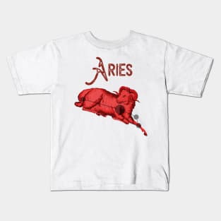 Aries ))(( Astrological Sign Zodiac Constellation Design Kids T-Shirt